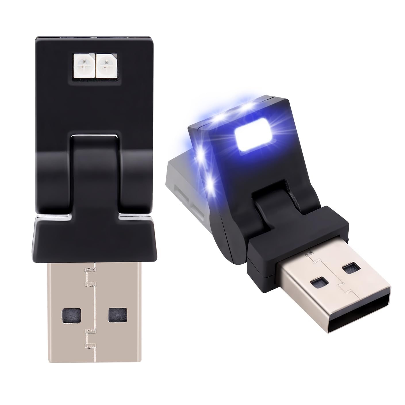 

USB-светильник Safego Car Swing, светодиодный, регулируемый, атмосферный, мини-светильник, 8 цветов, RGB, высокая яркость, USB-светильник, упаковка из 2 шт., 180° [Товар]