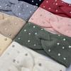 Rhinestone Pearl Decor Knitted Twist Headband Wide Brim Elastic Ear Warmer  Winter