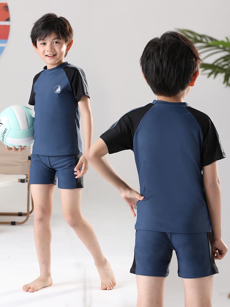 2026 Children's Sun-Protective Two-Piece Swimwear for Toddlers and Boys