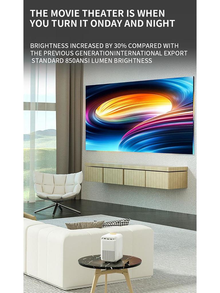 2026 Germany P700 Portable HD 1080 Electric Focus Projector for Home & Office