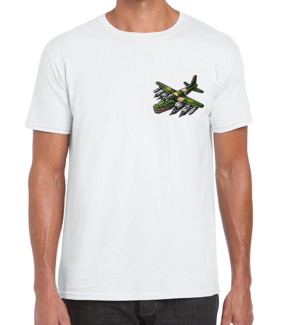 Bombardiro Crocodilo Funny Brainrot Meme Mini Logo Printed Cotton T-shirt Tee S разноцветный
