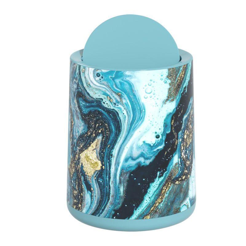 Retro light luxury bedroom, bathroom, home living room and kitchen new hotel large capacity double-layer trash cans