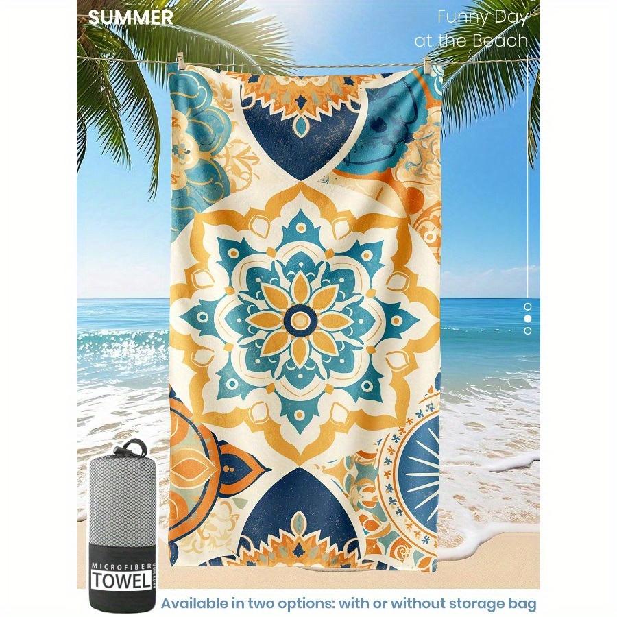 Printed Beach Towel, Pink Cherry Blossoms Swim Towel, Bath Towel, Fashion Style Beach Towel, 150cm or Above Recommended