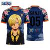 2026 Summer One Piece Luffy Retro Cosplay T-shirt Men's Oversized 3D