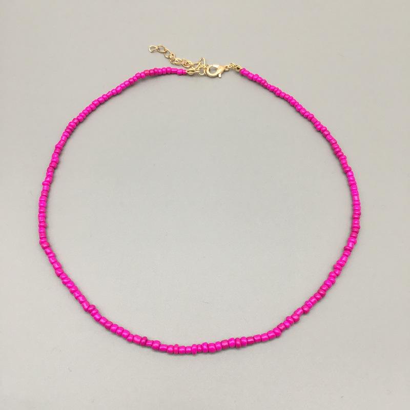 Bohemia Summer Classic Multicolor Rice Bead Chain Pendant Necklace for Women Fashion Charn Beach Collar Jewelry Gift Wholesale
