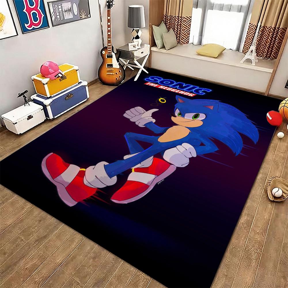 Sonic Hedgehog Carpet Bath Mat Fluffy Rug Soft Foot Mat Under Desk Mat Living Room Rug Pet Friendly