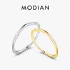 MODIAN Srebro 925 Prosty Geometryczny Skręcony Pierścionek Trendy Stackable Złota Delikatna Biżuteria Dla Kobiet Prezenty na Imprezę