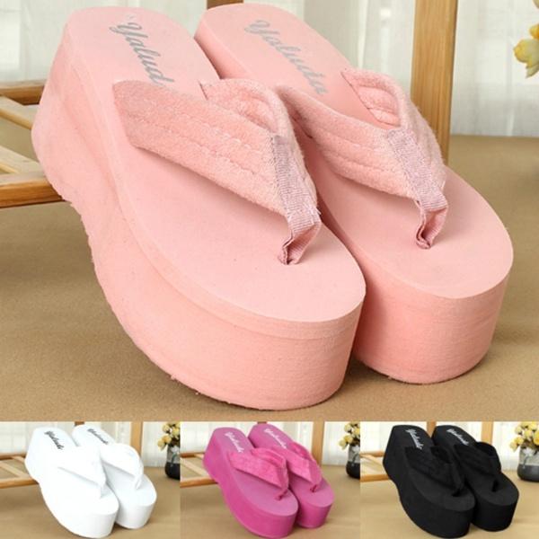 Stylish Womens Beach Sandals With Trendy Wedge Platform Slippers