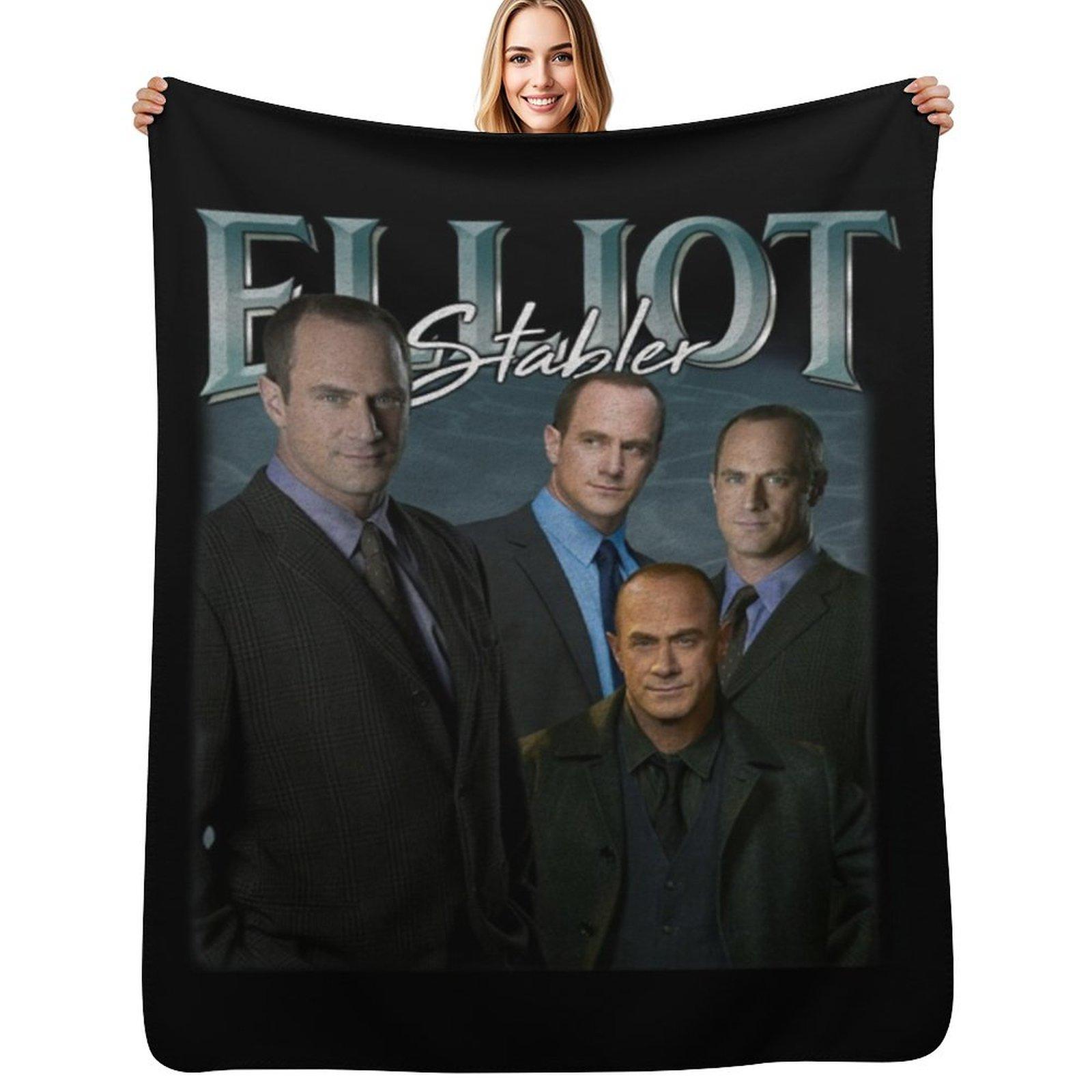 Elliot Stabler Throw Blanket Portable Lightweight Blanket for Travel Camping Size: 75*100cm, Weight: 230 GSM