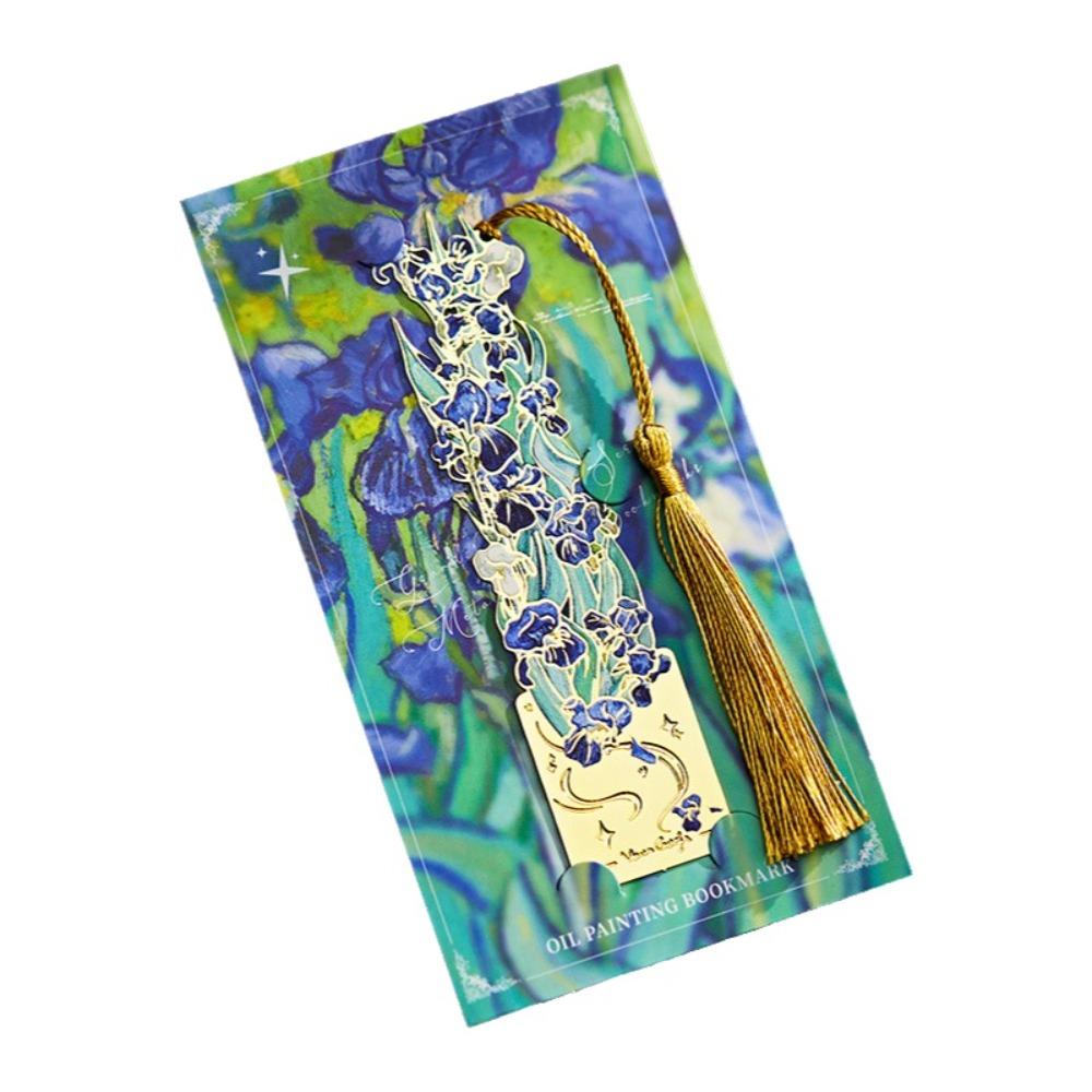 with Tassel Hollow Flower Metal Bookmark Sunflower Reading Stationery  Birthday Gift Style 3