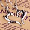 Men Women Lover Couple Heart Pendant Choker Chain Fashion Necklace KTJ