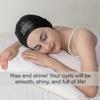 Silk Bonnet for Sleeping Women, Satin Sleep Bonnet Hair Protector, Adjustable Band, Black