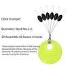 Premium Silicone Fishing Floats Stoppers Extra Tight Rubber 100Pcs Bulk Olive Shape Angling Accessory High Elasticity Durable