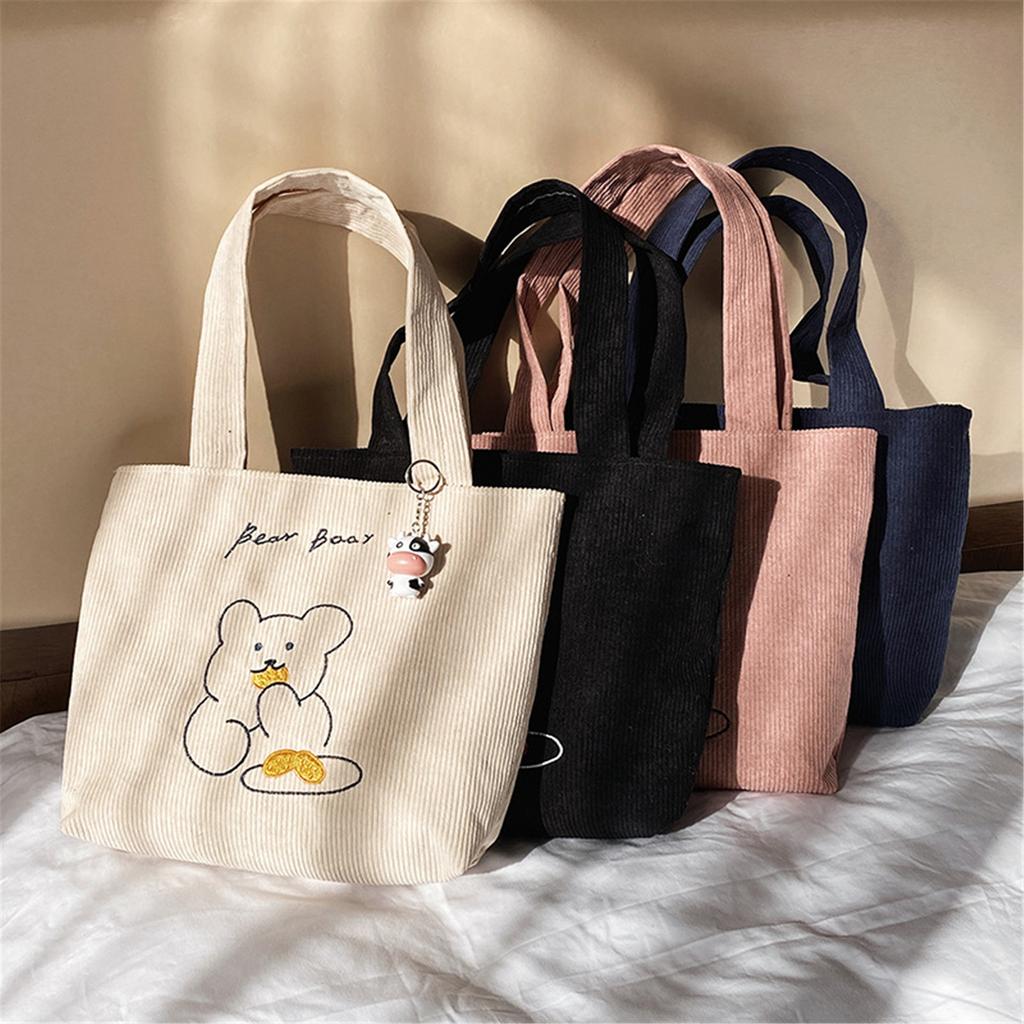 Canvas Shoulder Crossbody Bag Large Capacity Student College Tote Bag Simple Literary Class Bag