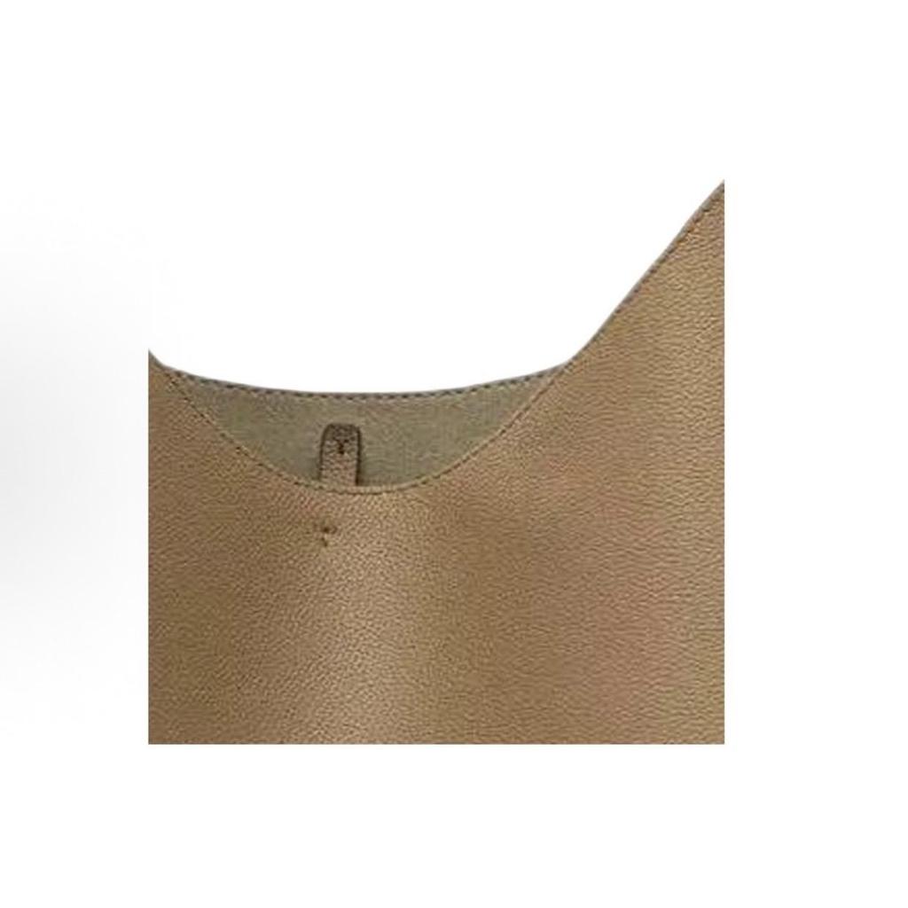 TORY BURCH Romy Slim Shoulder Strap Button Logo Calfskin Shoulder Bag Small Women's Mushroom Gray