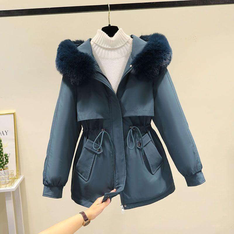 Fleece Thickened Down Cotton Clothes Women's Coats Winter New Loose Waist Pie Overcome Cotton Clothes