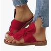 Slippers, New Summer Sandals, Large Women's Flat Shoes With Bow Over The Border