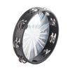 Tambourine Double Row 16 Pairs Metal Jingles Clear Sound Laser Handheld Drum Bell Timbrel 10in