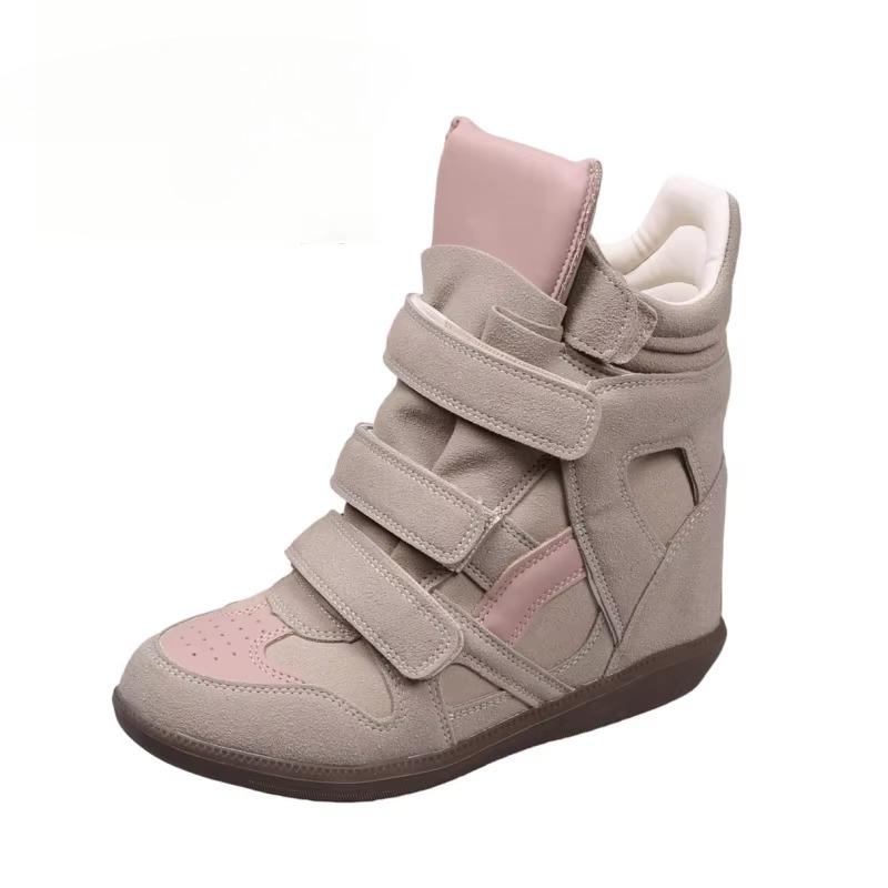 Tacones Mujer Zapatillas de Gancho y Bucle Altas Otoño Invierno Casual Zapatos Deportivos Botines Mujer