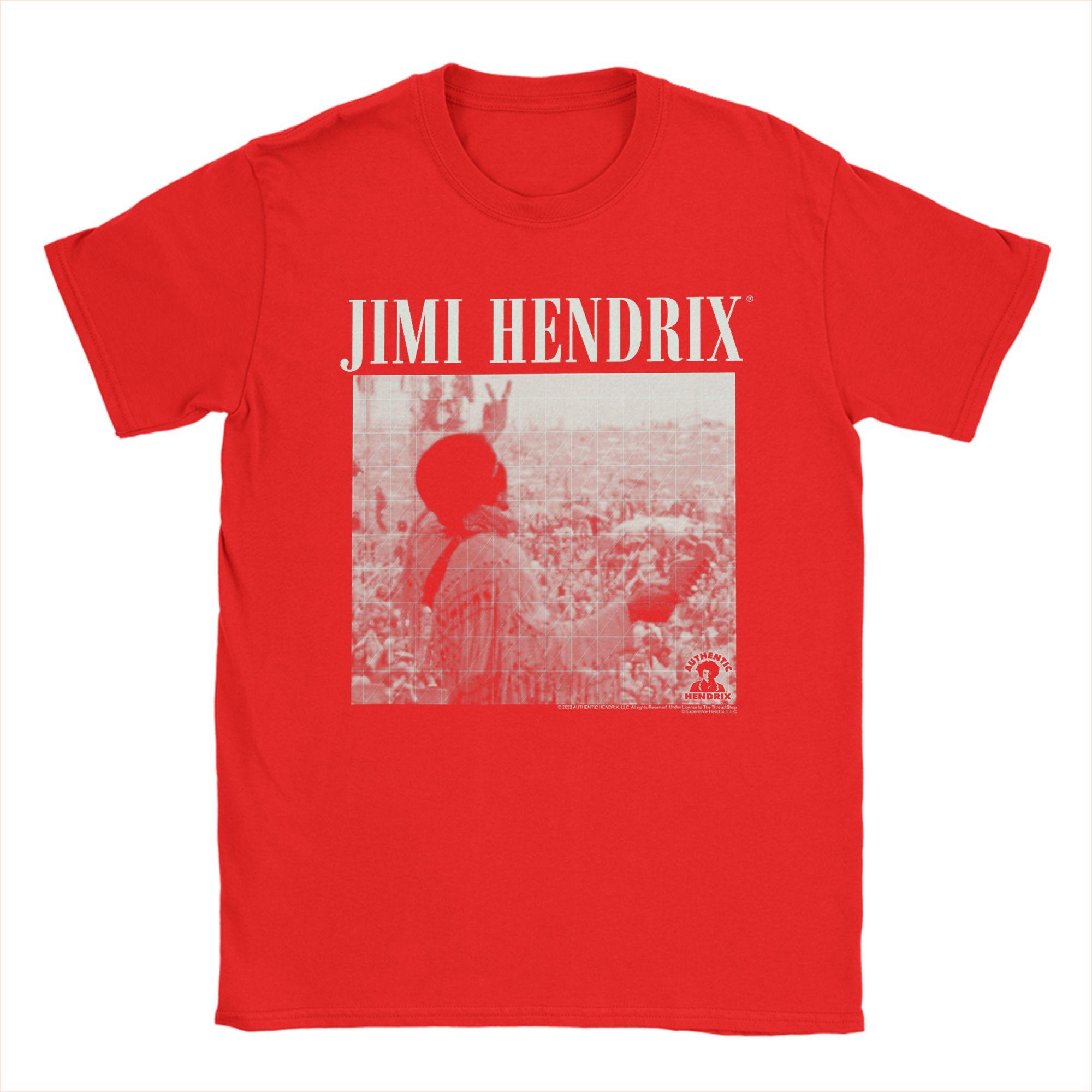 Mens Jimi Hendrix Live at Woodstock T Shirt  Cotton Clothes Funny Short Sleeve Round Collar Tees Big Size TShirt S