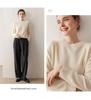 Women's 100% Pure Cashmere Knit Round Neck Pullover Sweater - Soft and Thick for Autumn and Winter
