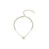 Chanel Double C Metal Imitation Pearl Necklace Women Necklace Gold Pearl-White AB6549-B06135-ND169