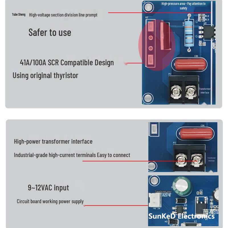 220V DIY Transformer Spot Welder Control Board Kit for Microwave Oven & Lithium Battery Repair