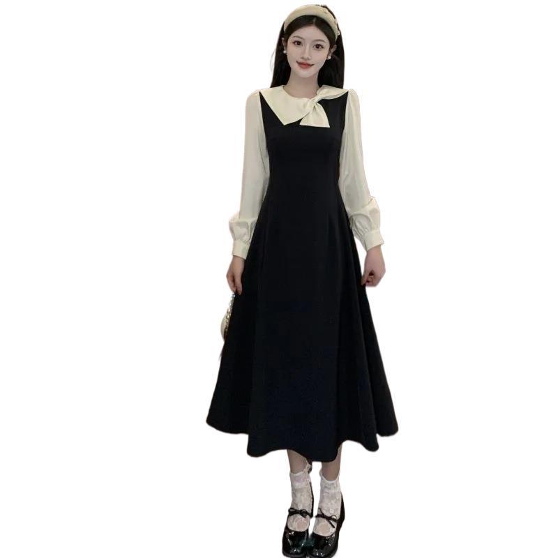  Hepburn Stijl Tweedelige Jurk Grote Maten: Elegante Rok op Halve Lengte voor Lente & Herfst