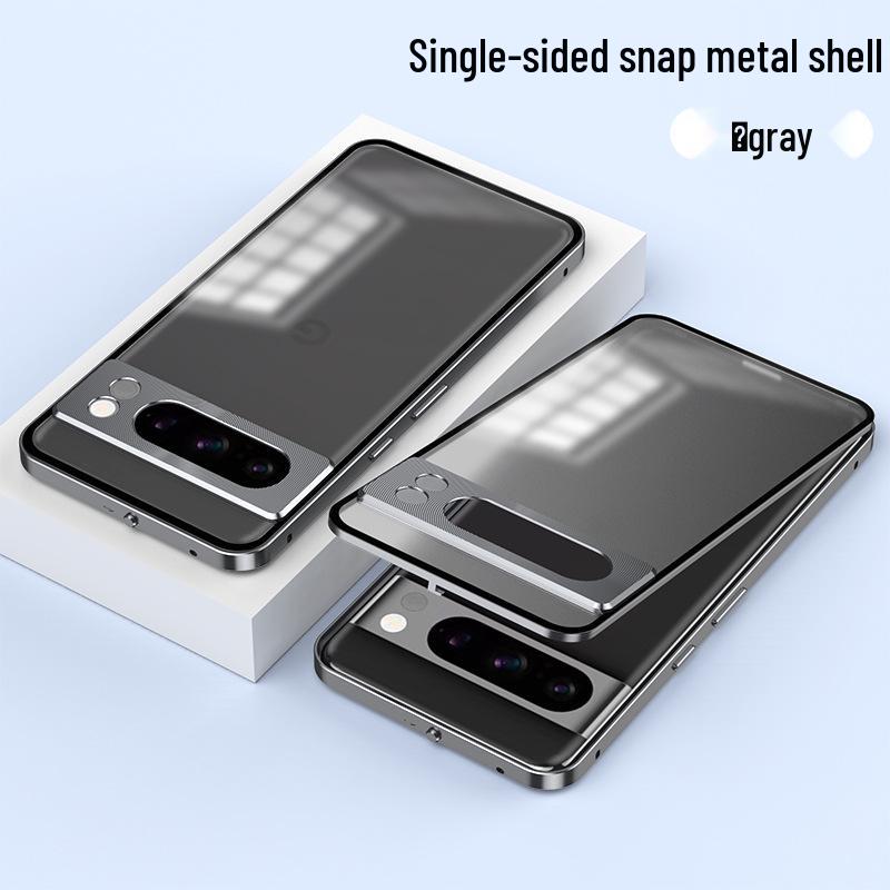 Google Pixel 8 Pro/7A Metal Frame Snap-On Magnetic Phone Case