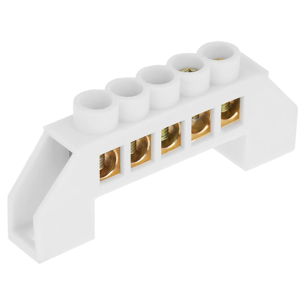 10pcs 5 Hole Bridge Design Electrical Distribution Wire Screw Brass Terminal Block Connectors