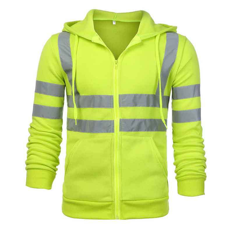 2026 Trending Men's Apparel: Everyday Outdoor, Hiking, Reflective Stripes, Zippered Hooded Top, Jacket, Men's