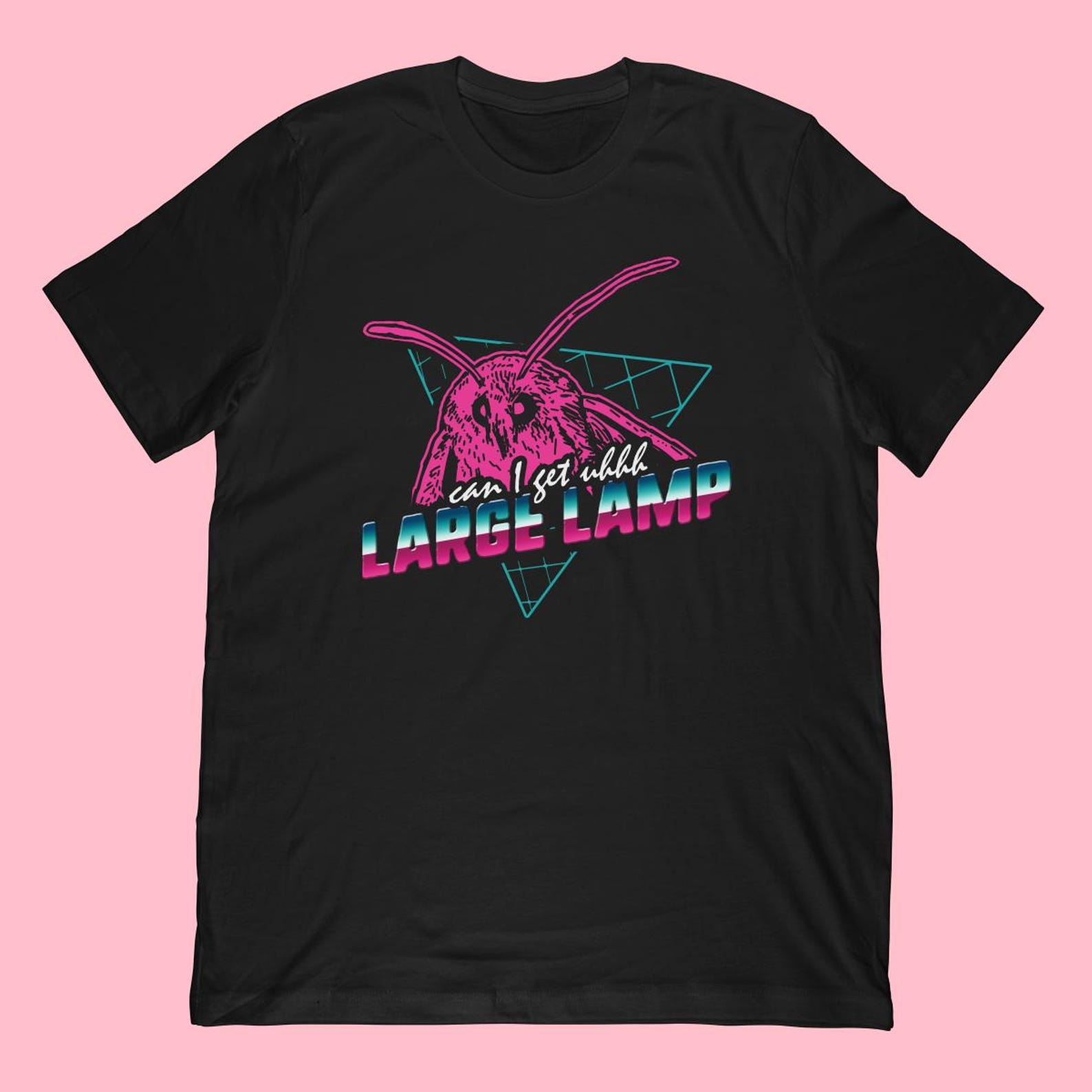 Can I Get Uhhh Large Lamp T-Shirt | Moth Meme Shirt & Original Moth Design Gift M