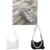 Street Style Ladies Mini Crossbody Bag With Pearl Embellishments And Zipper For Casual Outings