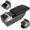 Hyundai I20 I 08-14 Armrest with Storage BLACK ECO LEATHER + Installation Kit