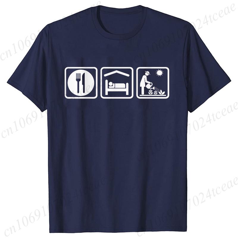 Watering Plants Depicting Garden Care Funny T-Shirt for Women Garden Graphic Casual Tops Funny Short Sleeve Tee Female Clothing