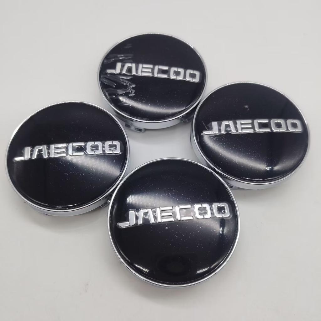 4Pcs/lot 60mm 56mm(I.D) JAECOO Logo Car Wheel Center Hub Caps Car Styling Emblem Badge Wheel Center Cap Label Auto Accessories