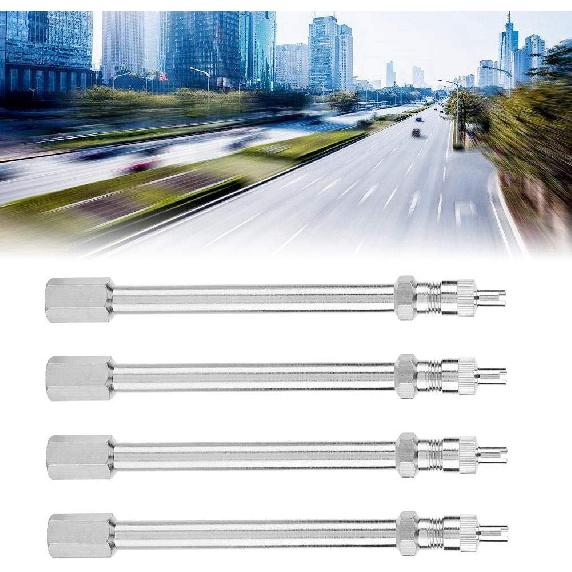 for Valve stem Extensions 4 Pack Tyre Valve Extender, 100mm Car Truck Wheel Valve Extension Extender Stem Wheel Valve Stem Extension Adapter