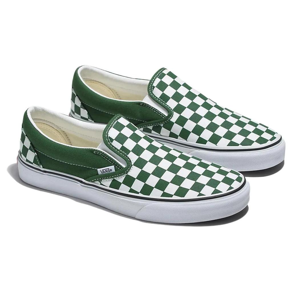 Vans Classic Slip- 'Checkerboard Green' (Unisex) Skate Shoes VN0A7Q5D6QU