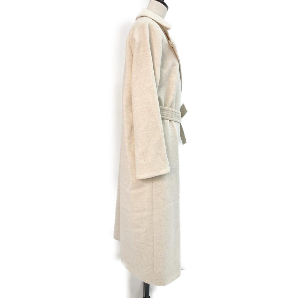 K.T 01-15WE06 White Angora Wool Convertible Long Coat coat 7 off whiteUsed