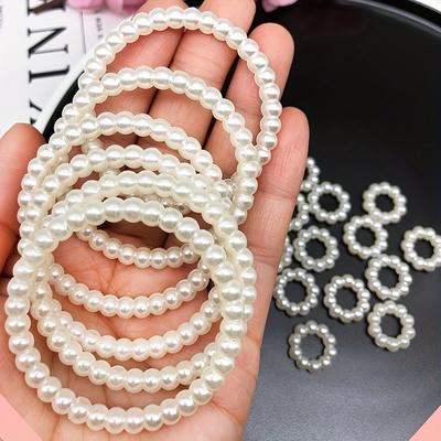 10/50/100 Adet Çok Şekilli Boncuk Takı Yapımı İmitasyon İnci DIY Boncuklu Malzeme Bilezik Kolye ABS Moda