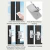ABS Safety Lock Strong Fixation No Drilling Installation Digital Password Lock Coded Lock System Anti-pinch Design Window Lock