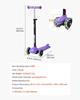 Kick Scooter for Kids Ages 3+, 3-Wheel Toddler Scooter with Light-Up Wheels, Adjustable Height Handlebar, Wide Anti-Slip Deck, Lightweight Aluminum