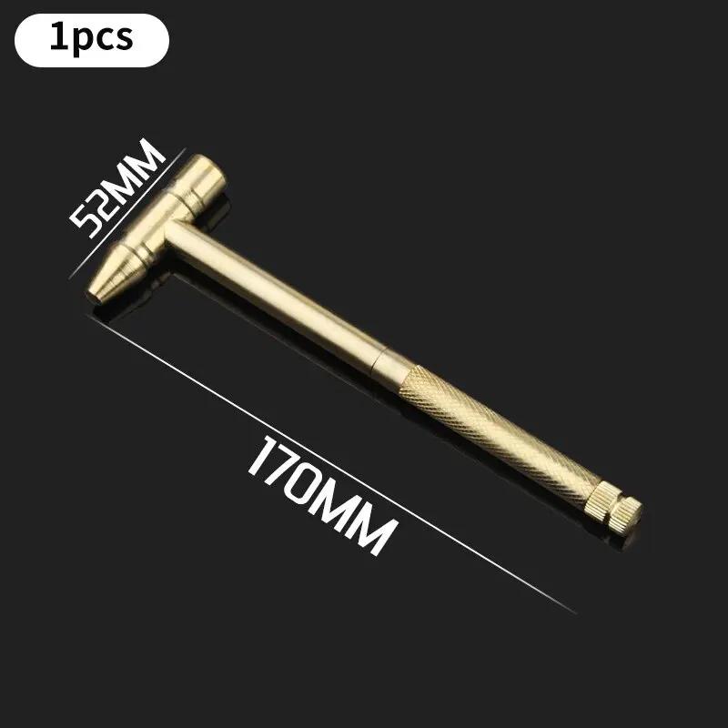 

NEW 5-In-1 Mini Craft Hammer Screwdriver Set Copper Alloy Gold Detachable Micro Screwdriver Perfect Hand Tool For Diy Projects
