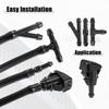 Pack of 1 for Dodge Charger with 4M Hose Front Windshield Washer Nozzle Kit