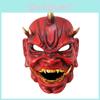 Red And White Japanese Resin Hanryu Demon King Mask Perfect For Halloween Cosplay Events