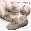 Winter Warm Womens Flat Shoes Indoor Cotton Slippers With Thick Sole Anti-Slip Warm Footwear Soft Bottom Plush Postpartum Shoes