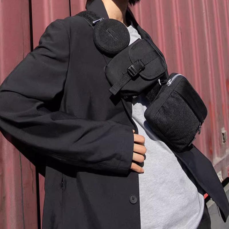 Lacoste Fashion Casual Versatile Fabric Shoulder Crossbody Waist Bag Unisex bags Black NU3903SR-126148