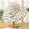 Sun hat women summer eaves sun protection polka dot flower foldable travel face cover polka dot beach sun hat