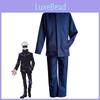 Fantasia Cosplay Autêntica de Jujutsu Kaisen Gojo Satoru Peruca Roupa Uniforme Escolar Masculino Para Festas