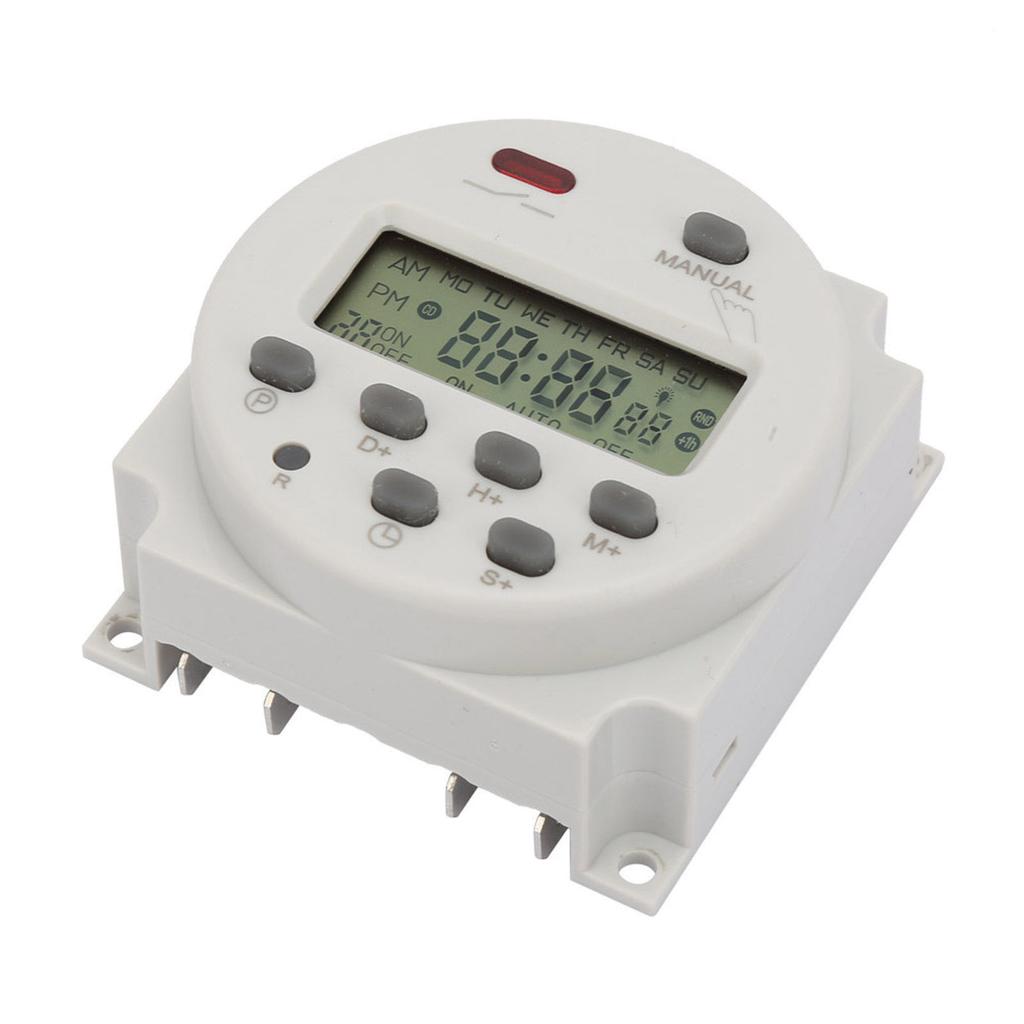 Small Type 7 Days Programmable Digital Displayed Timer Switch 1S 168h 5VA(220V AC)